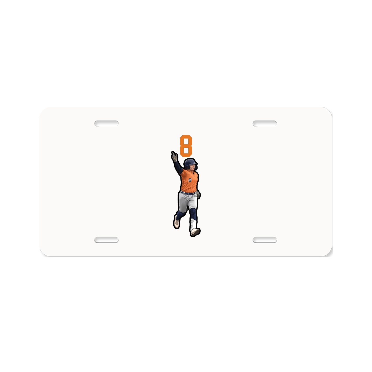 License Plate — Number Top in Classic