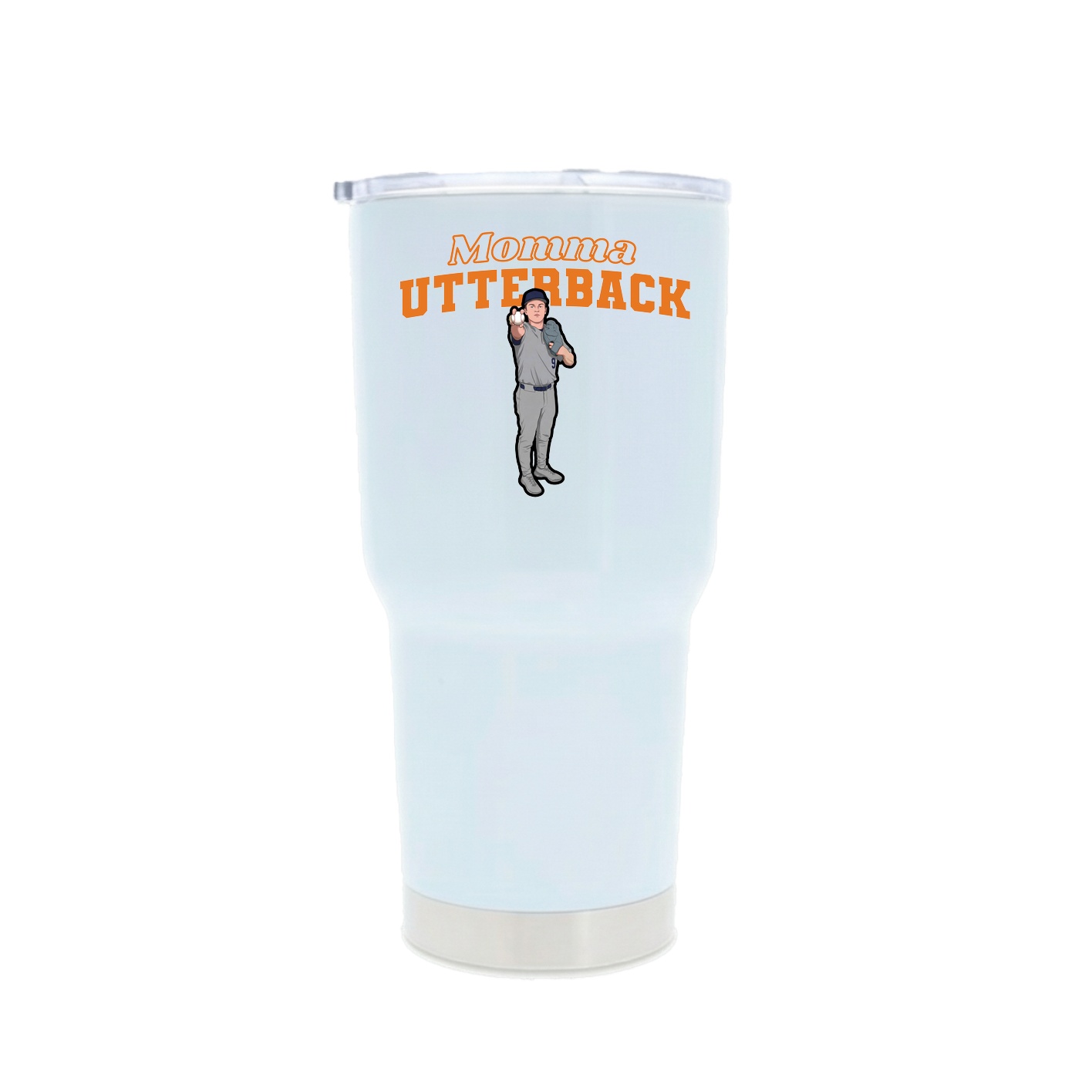 30oz Stainless Steel Tumbler — Mothers Day Block in White