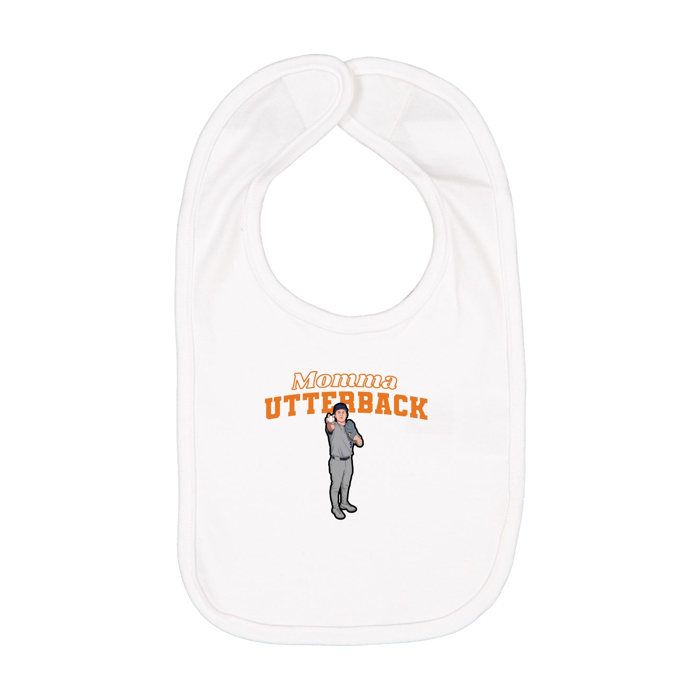 Infant Bib — Mothers Day Block in White