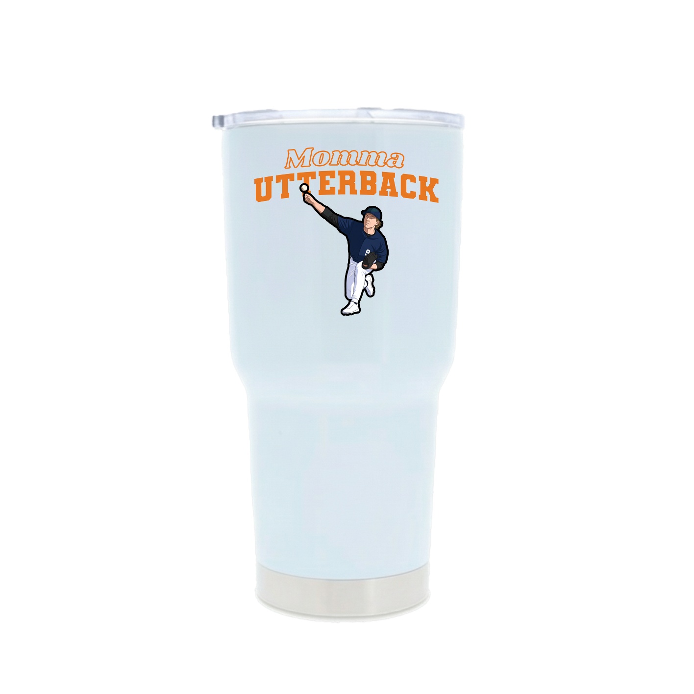 30oz Stainless Steel Tumbler — Mothers Day Block in White