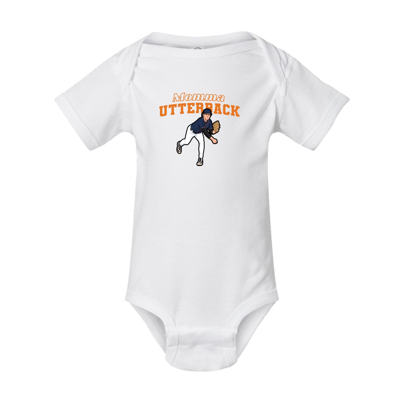 Baby Onesie — Mothers Day Block in White