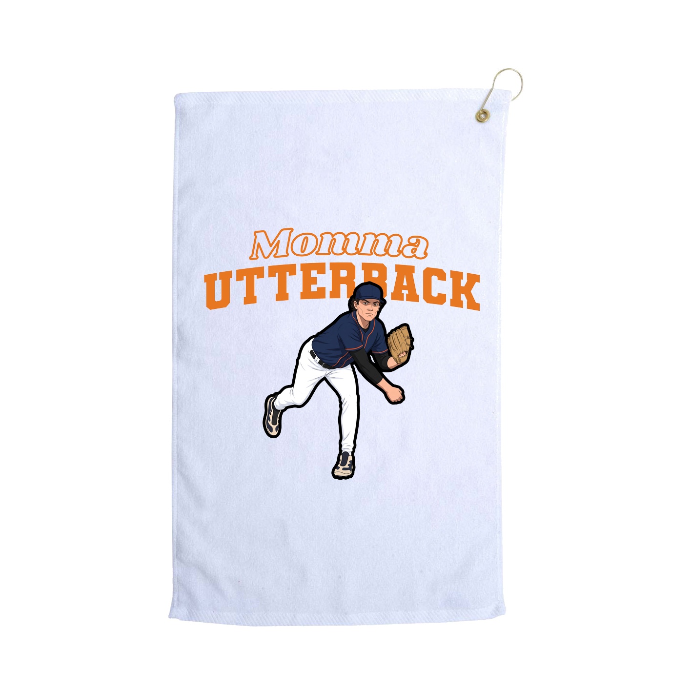 Golf Towel — Mothers Day Block in White