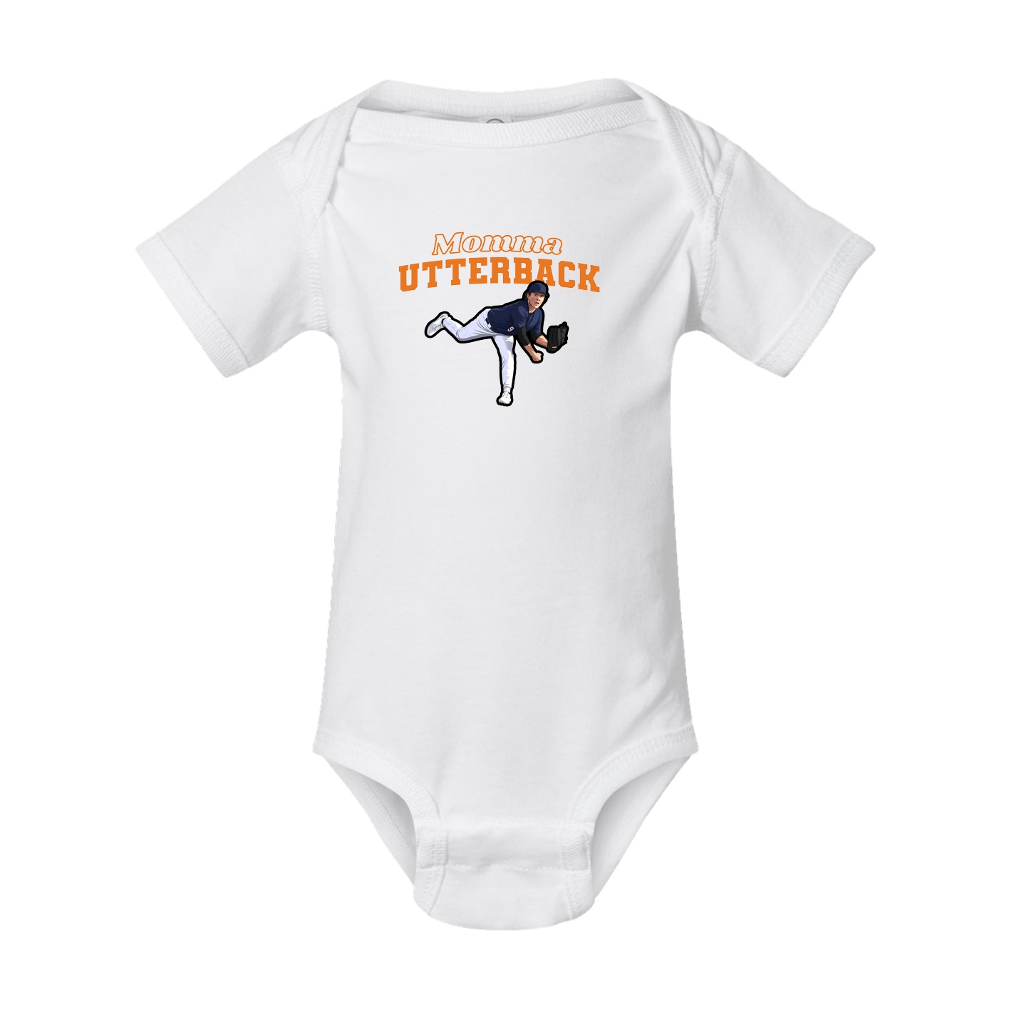 Baby Onesie — Mothers Day Block in White