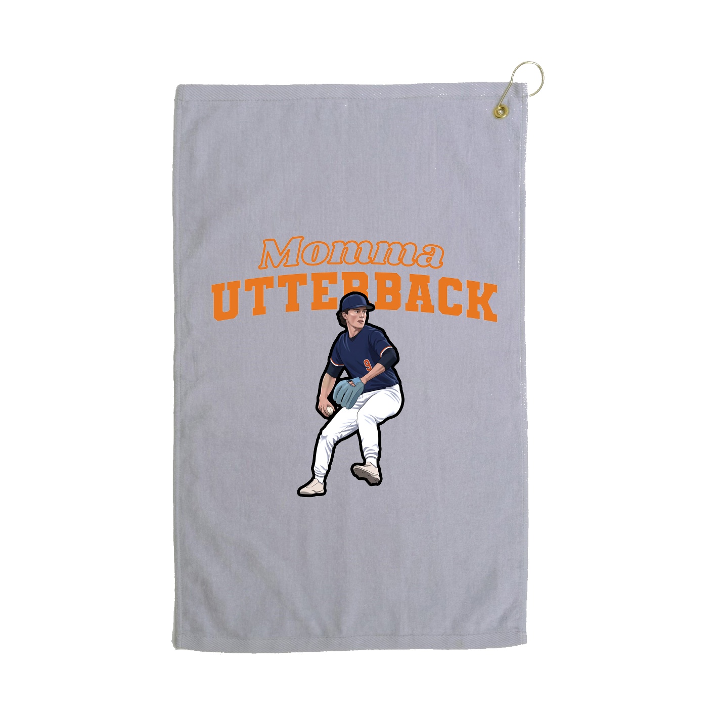 Golf Towel — Mothers Day Block in Grey