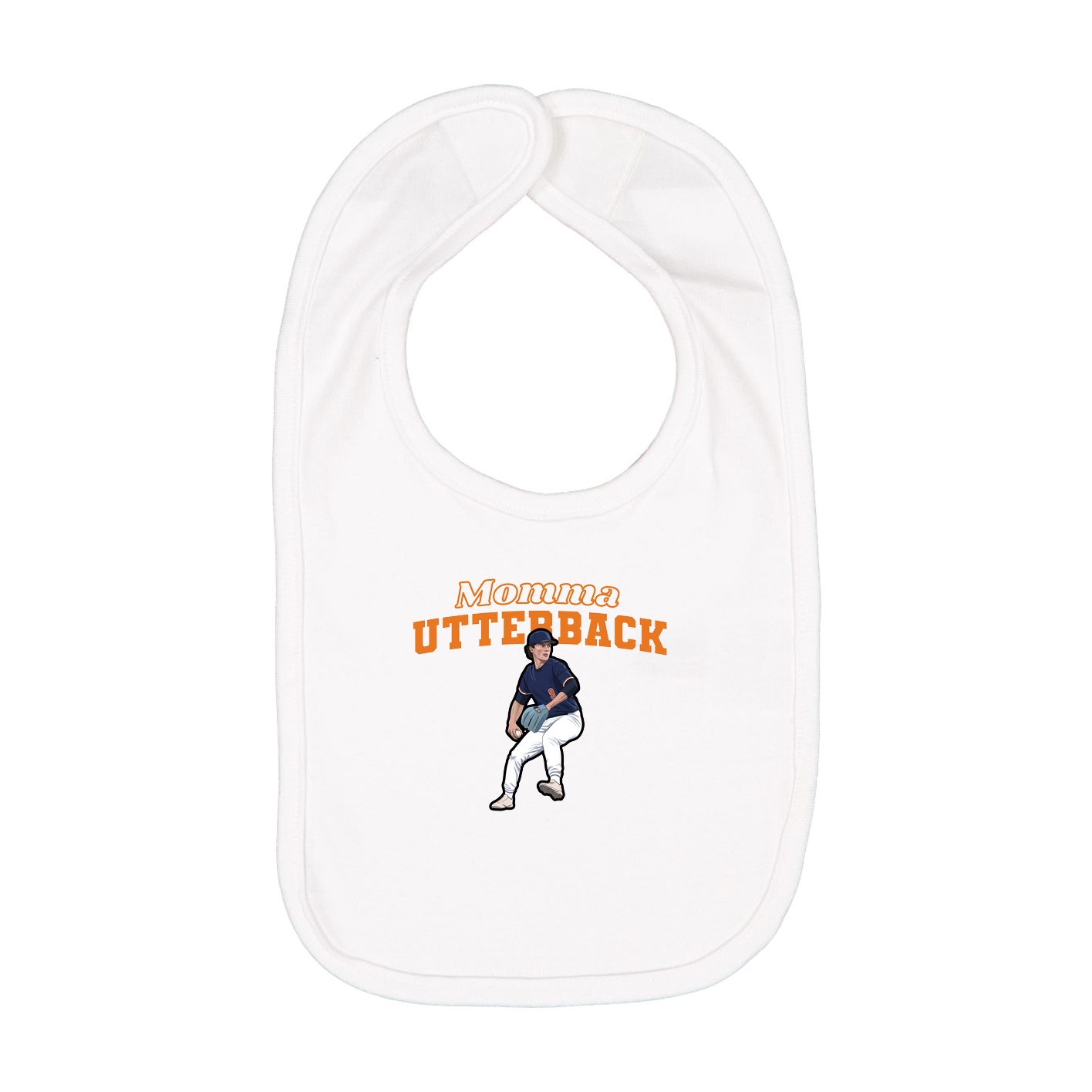 Infant Bib — Mothers Day Block in White
