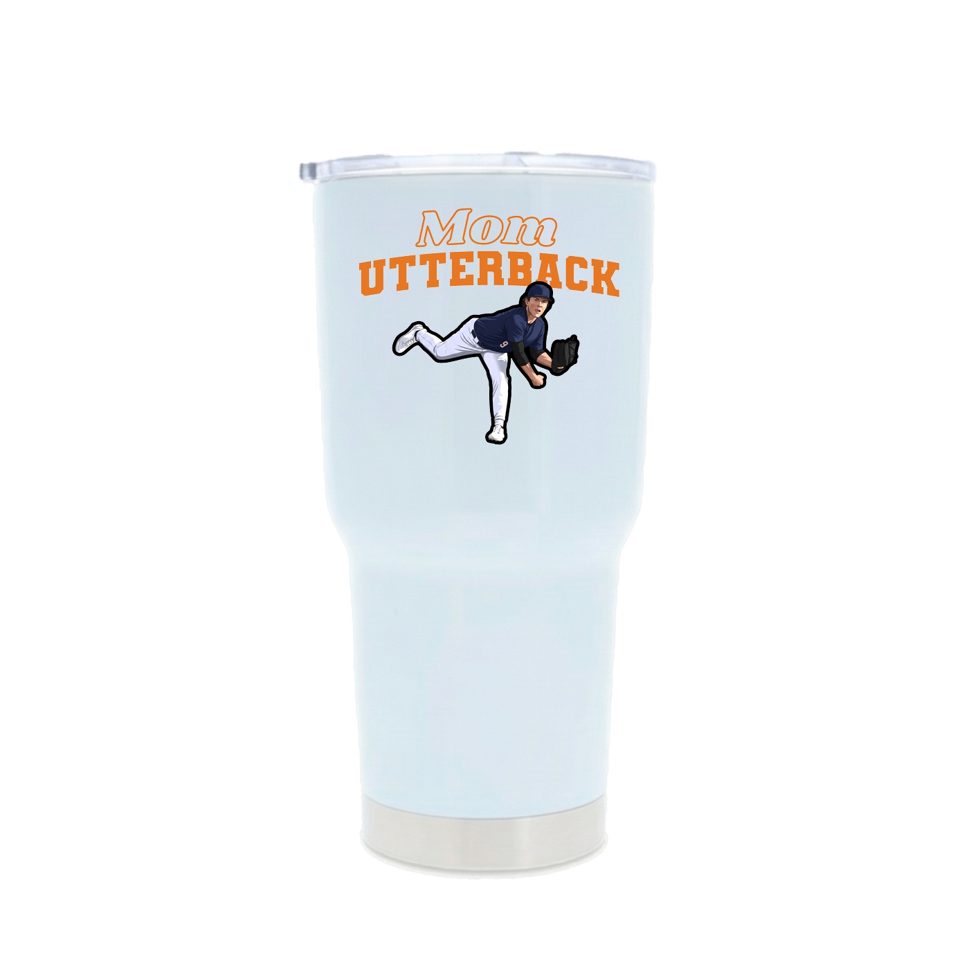 30oz Stainless Steel Tumbler — Mothers Day Block in White