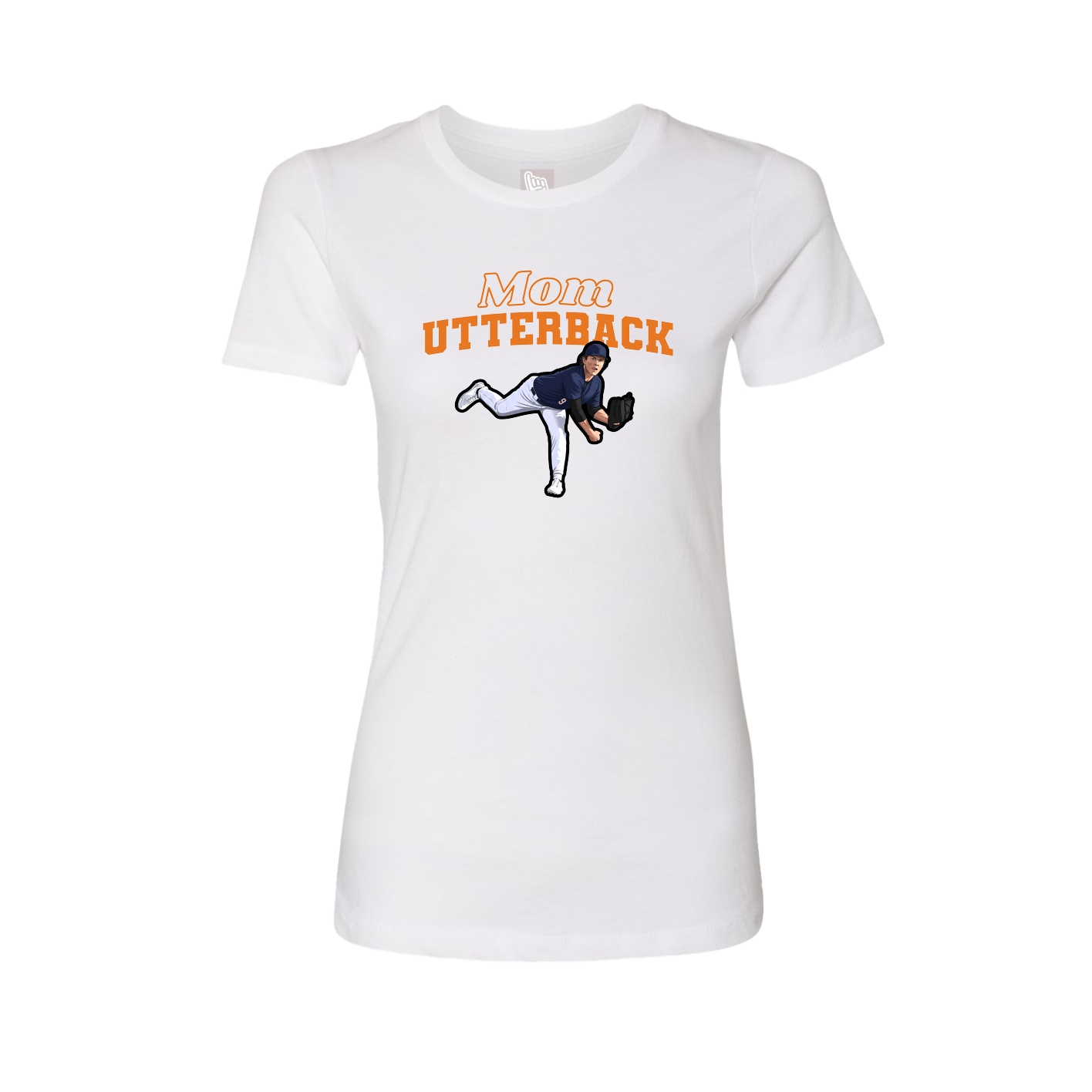 Womens Tee — Mothers Day Block in White