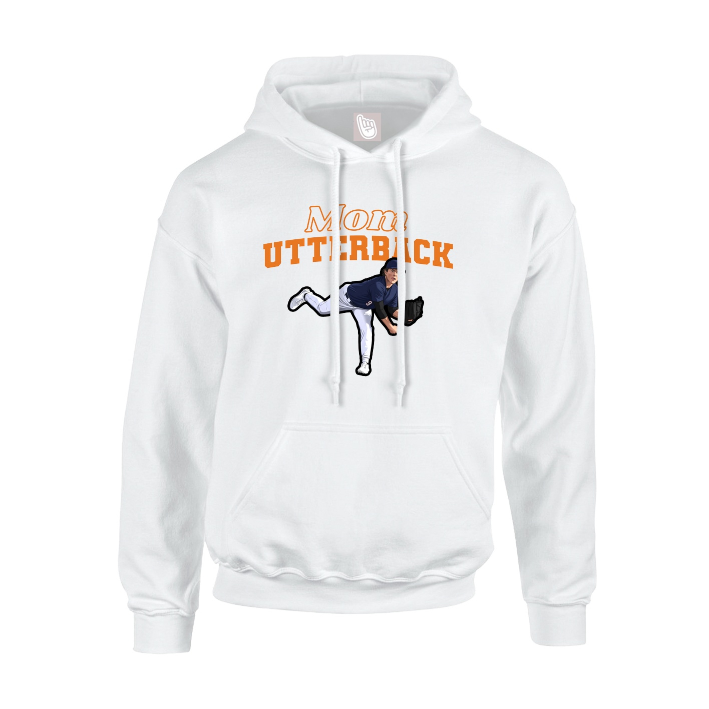 Youth Hoodie — Mothers Day Block in White
