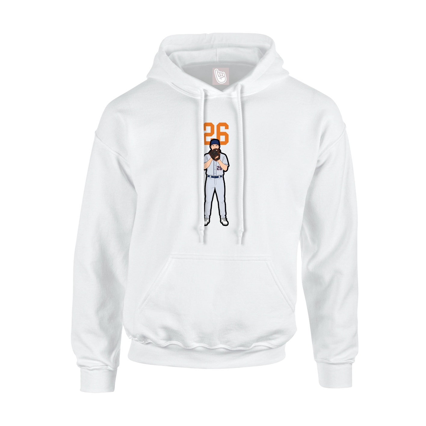 Hoodie — Number Top in White
