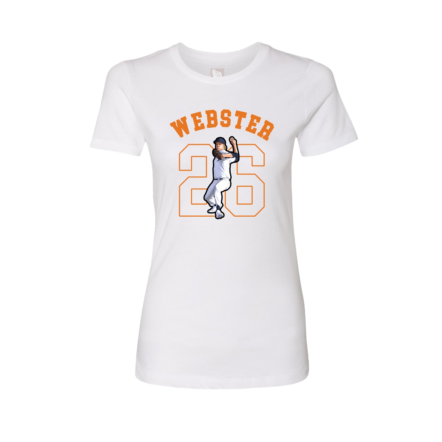 Fitted Women's Tee — Shirsey Arch in White