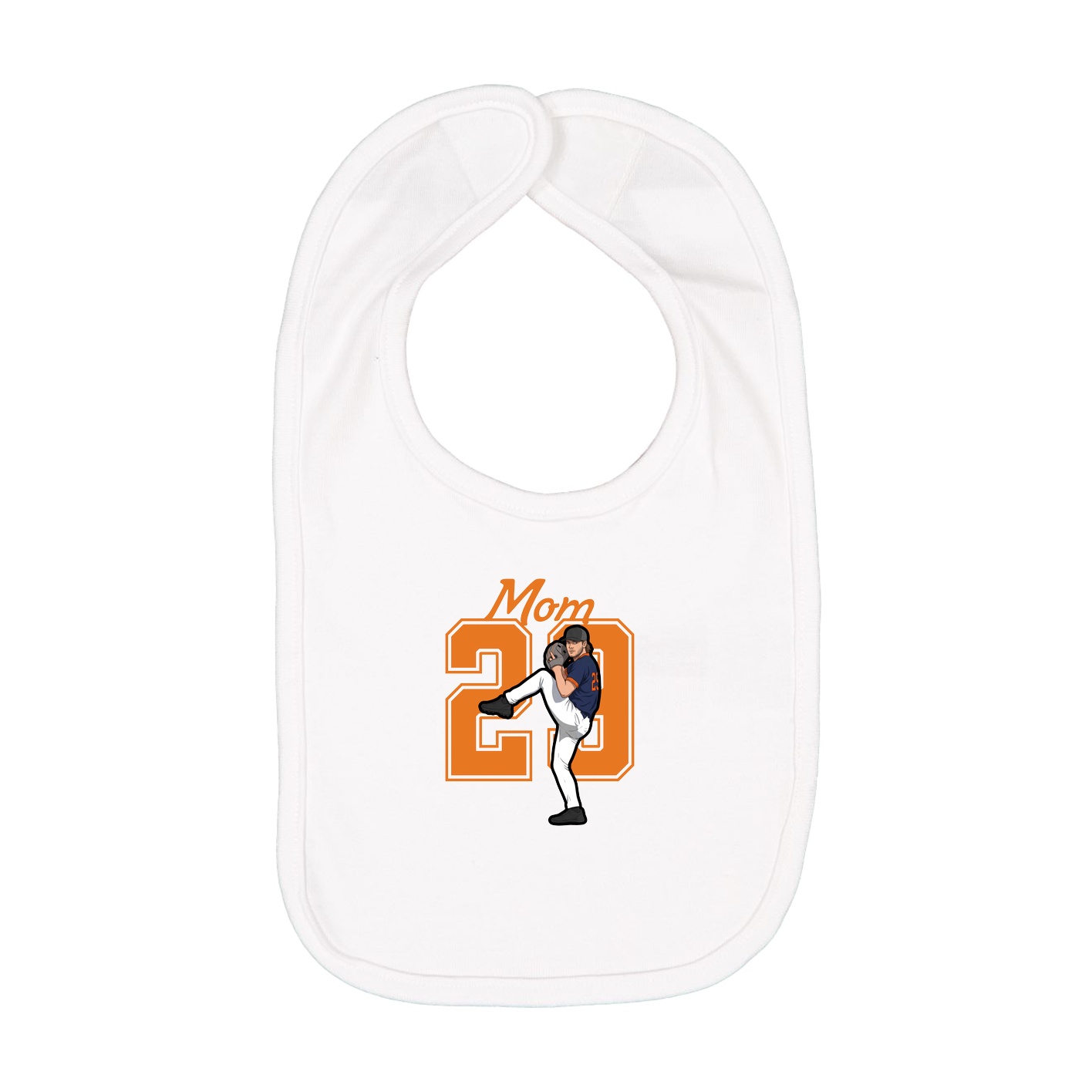 Infant Bib — Mothers Day Shirsey in White