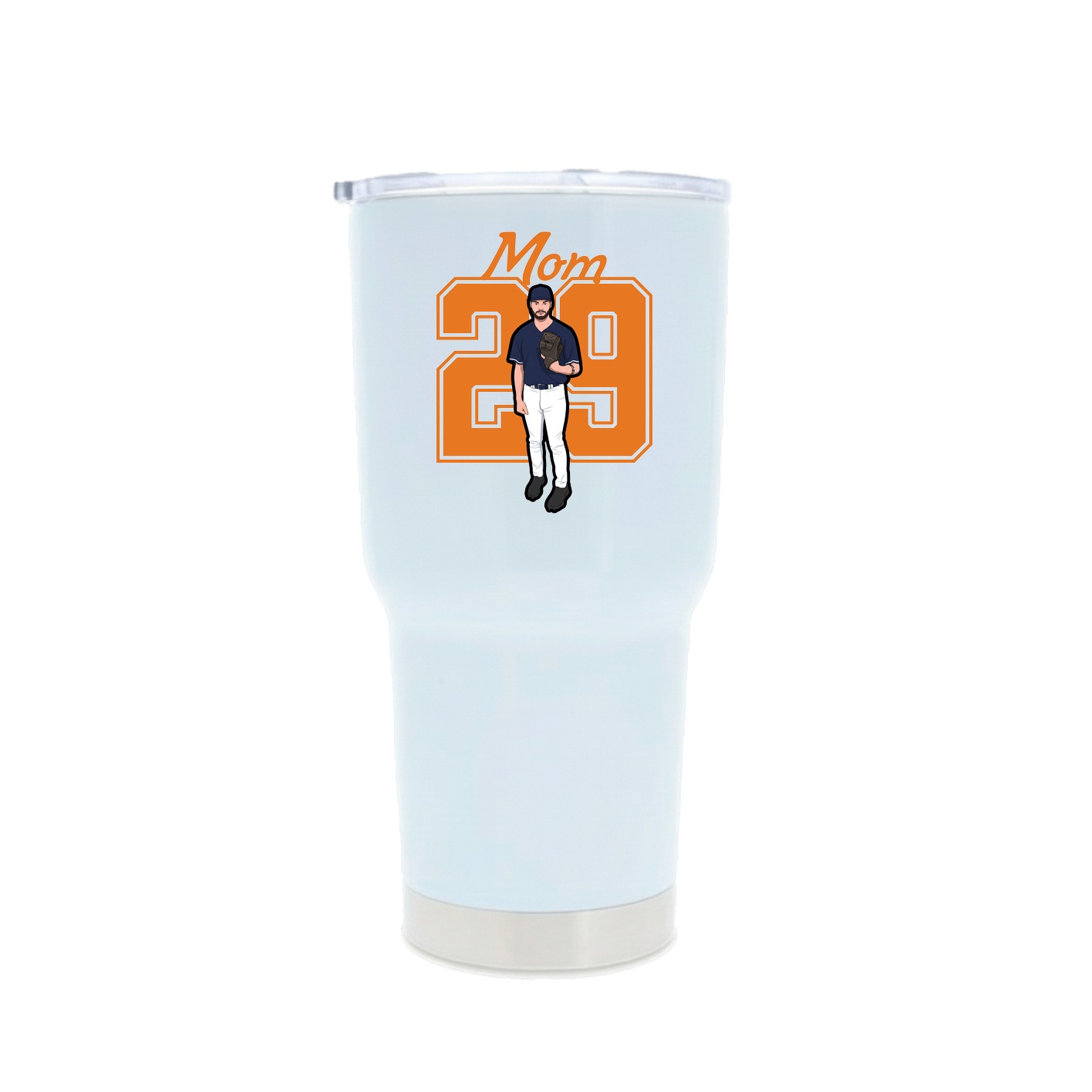 30oz Stainless Steel Tumbler — Mothers Day Shirsey in White