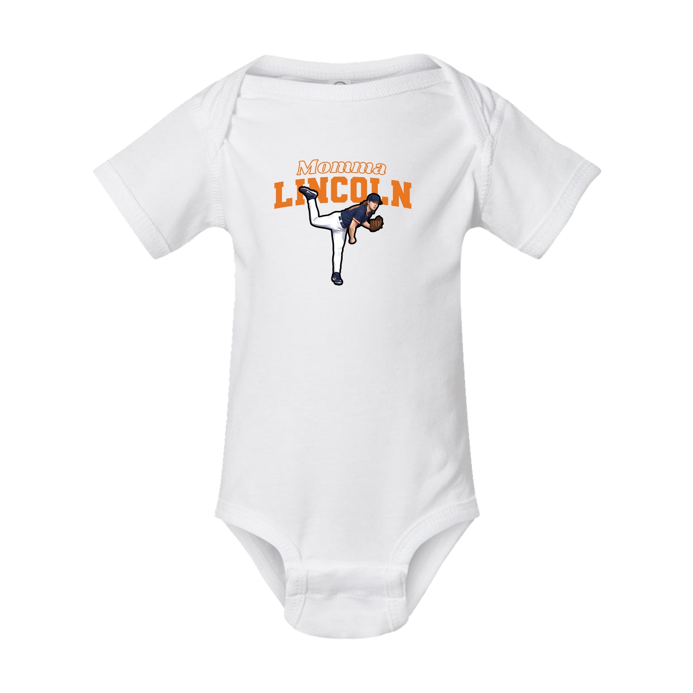 Baby Onesie — Mothers Day Block in White