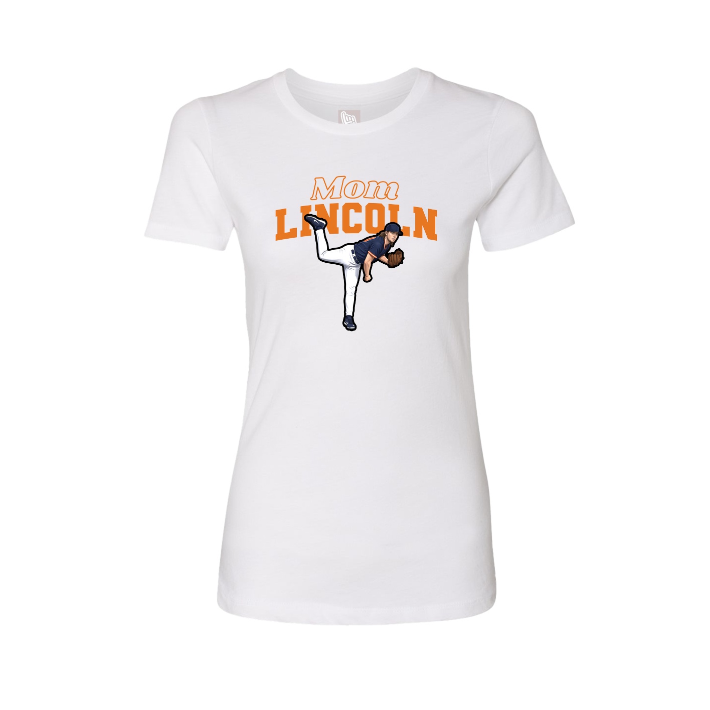 Womens Tee — Mothers Day Block in White
