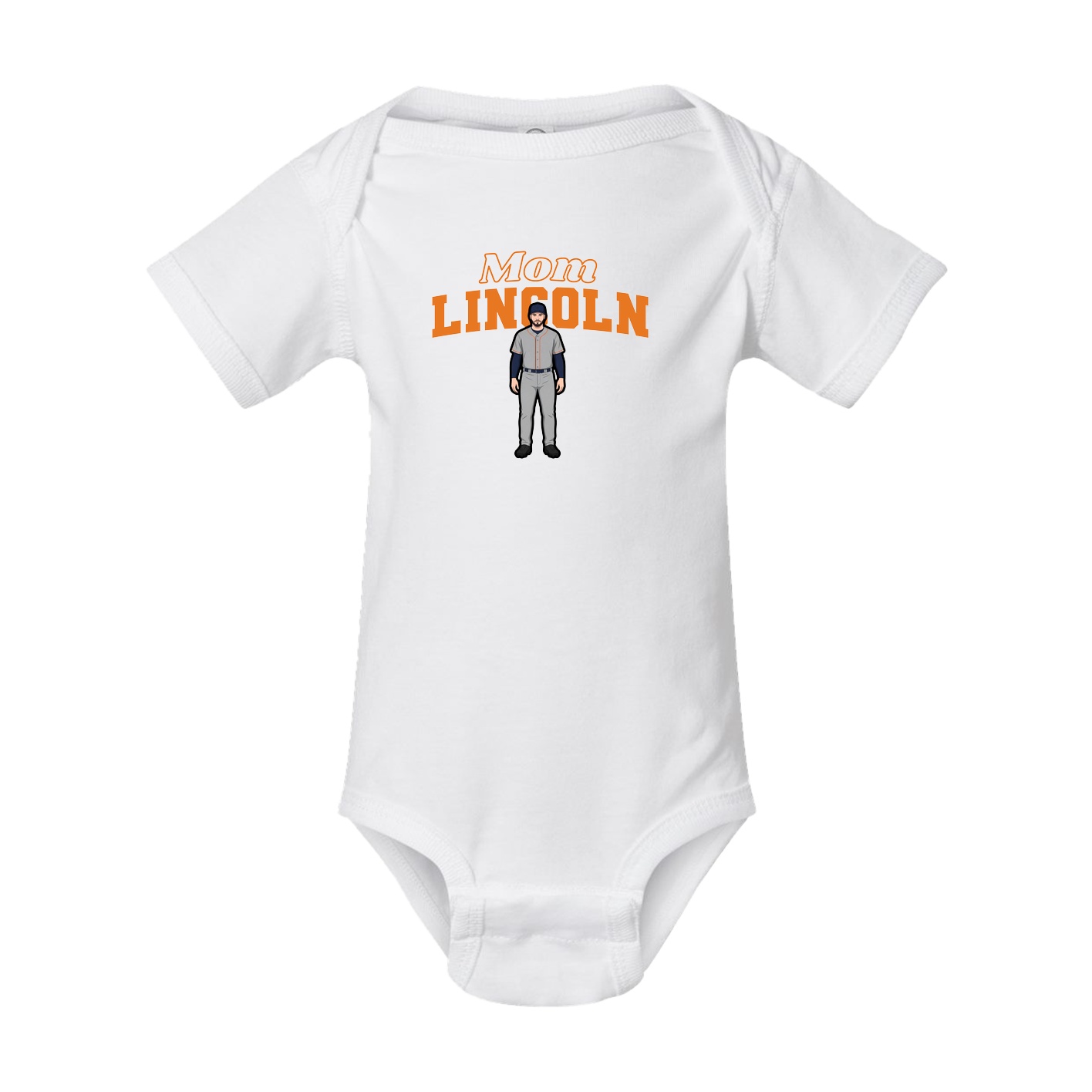 Baby Onesie — Mothers Day Block in White