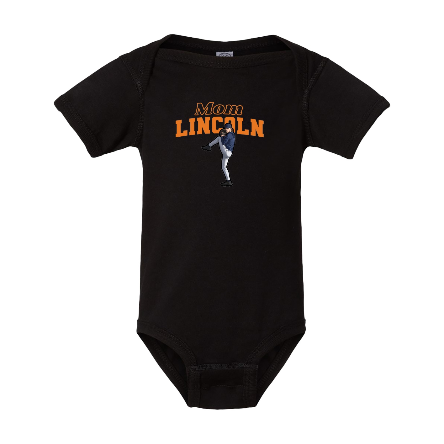 Baby Onesie — Mothers Day Block in Black