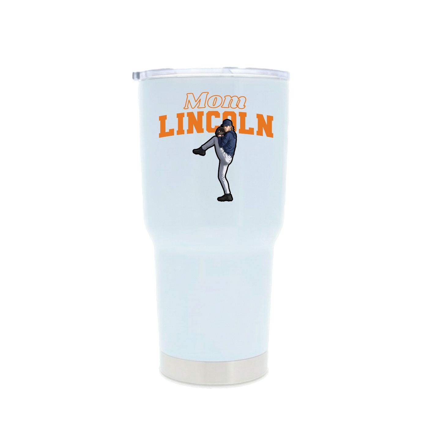 30oz Stainless Steel Tumbler — Mothers Day Block in White