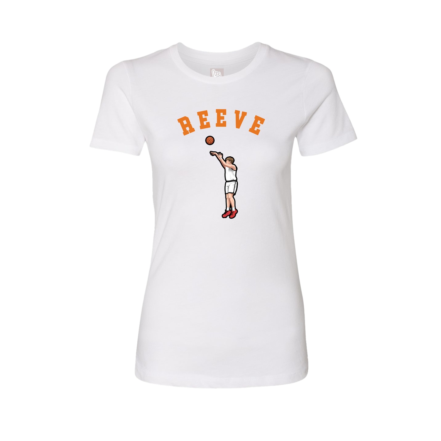 Fitted Women's Tee — Shirsey Arch in White