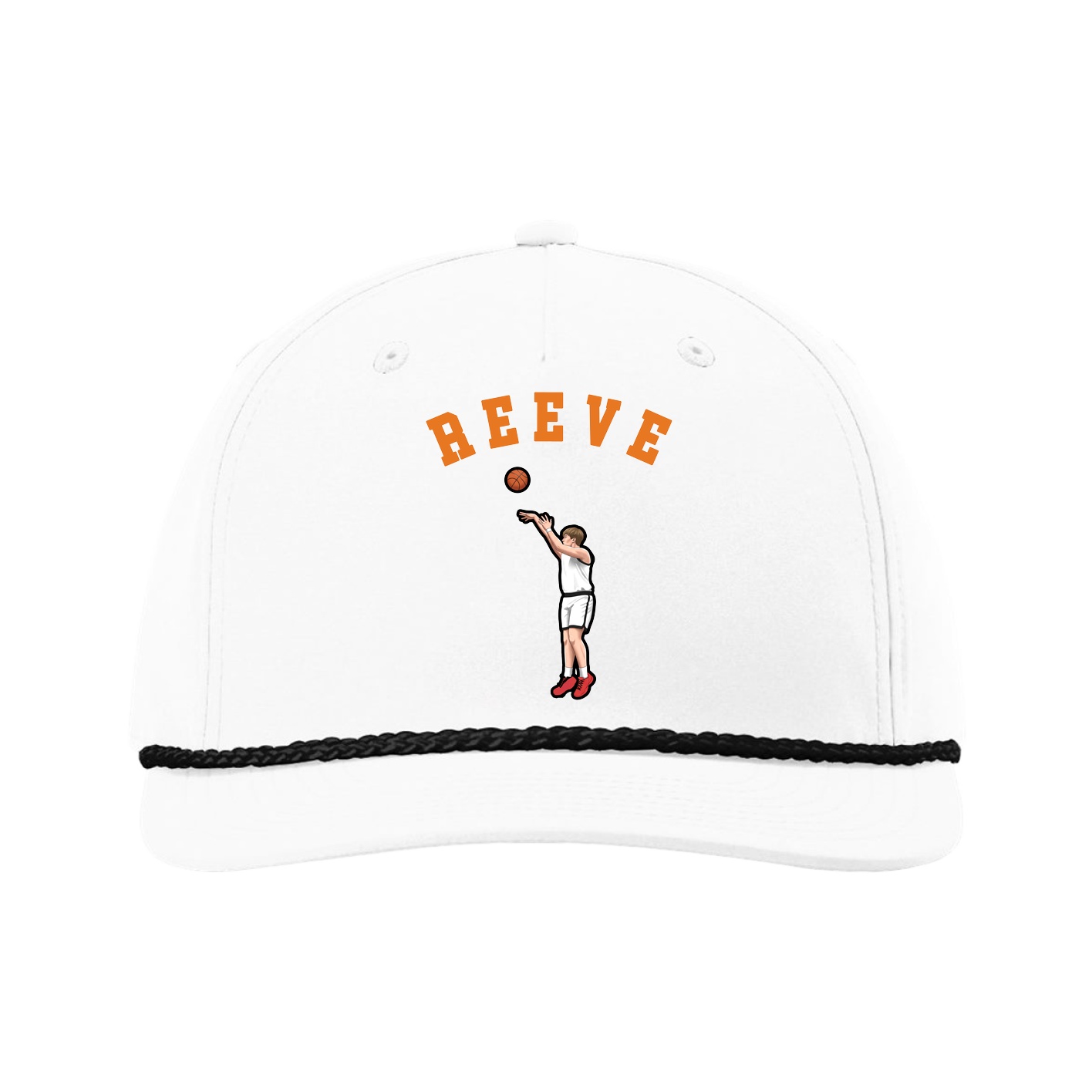 Five-Panel Classic Rope Cap — Shirsey Arch in White