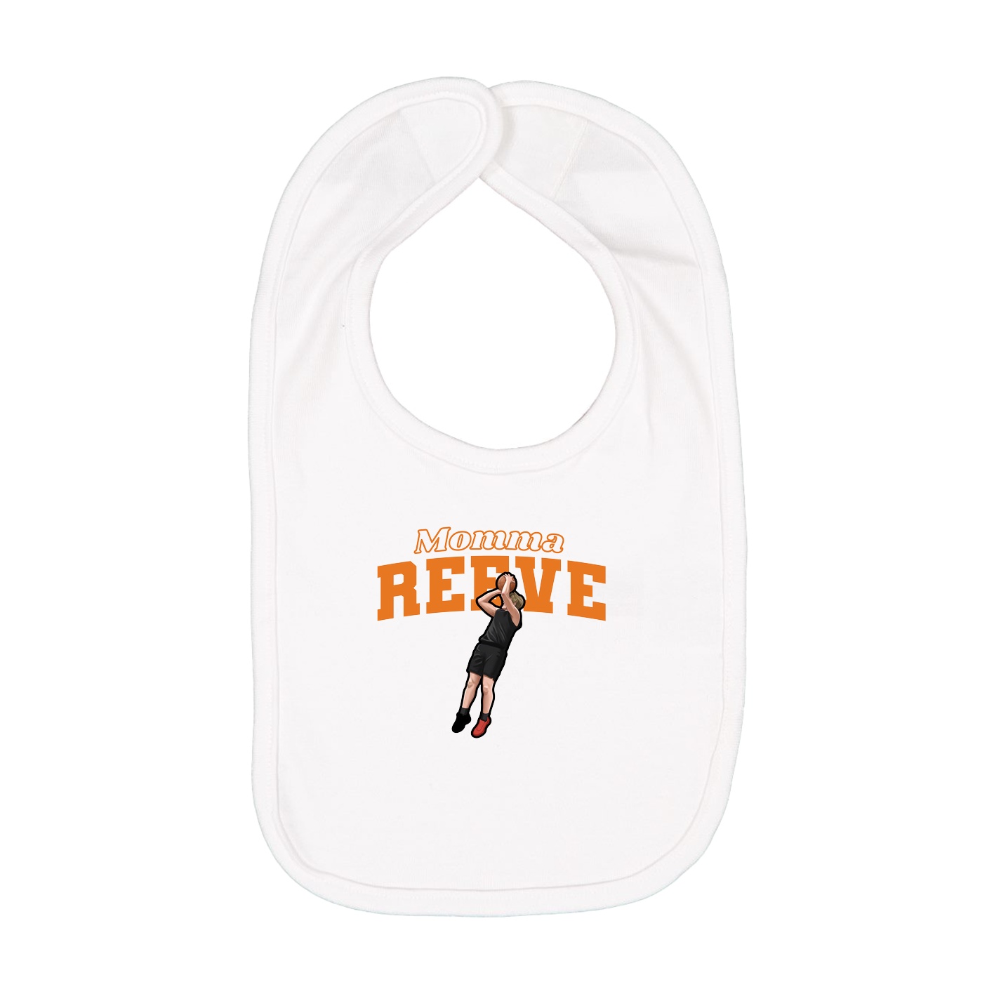 Infant Bib — Mothers Day Block in White