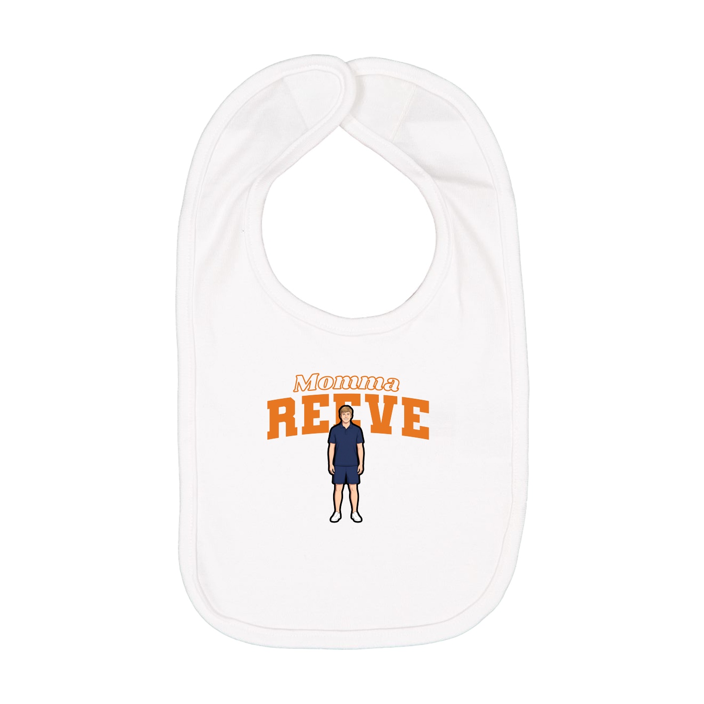 Infant Bib — Mothers Day Block in White