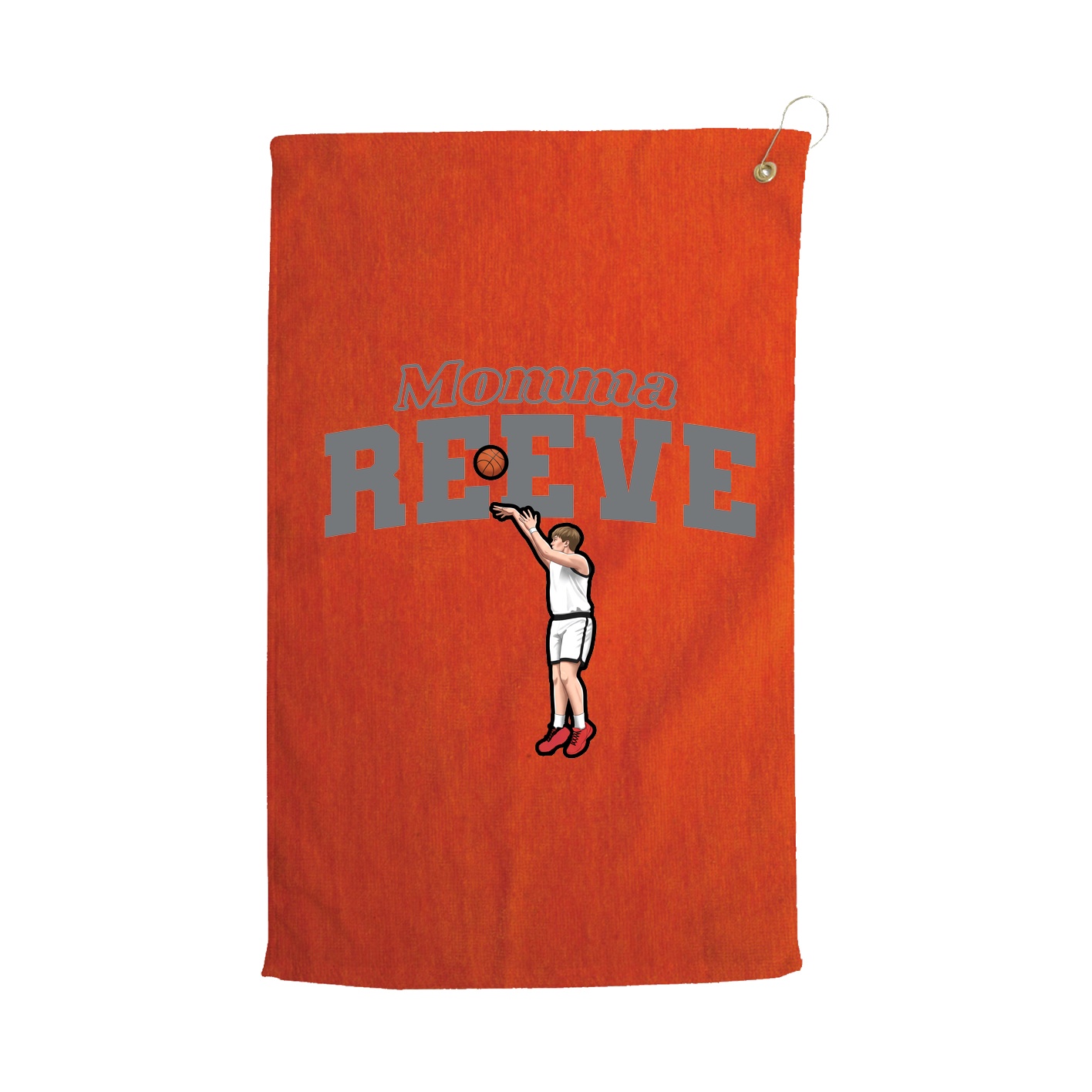Golf Towel — Mothers Day Block in Orange