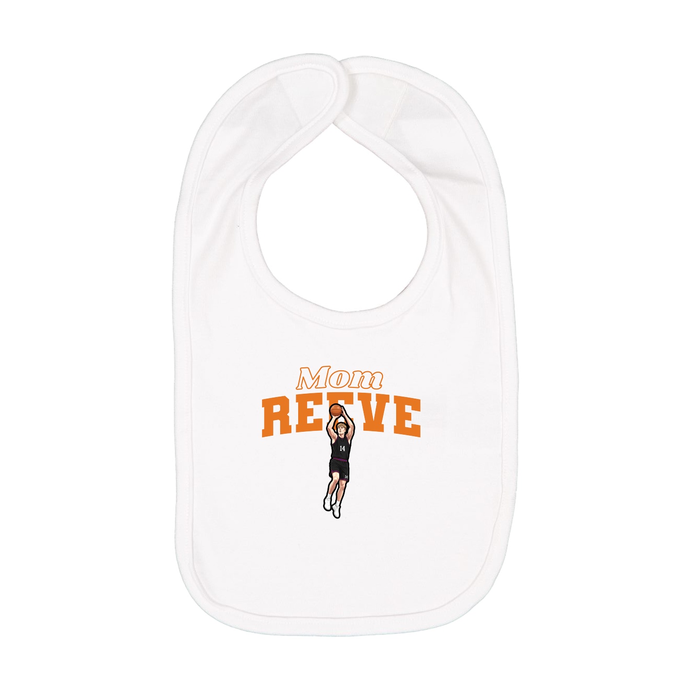 Infant Bib — Mothers Day Block in White