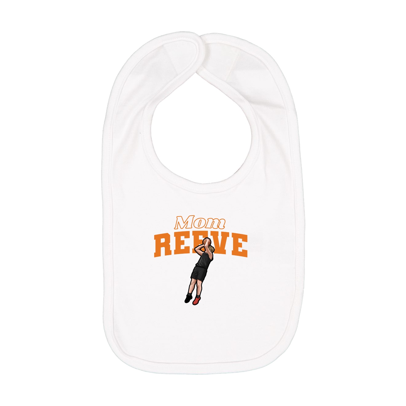 Infant Bib — Mothers Day Block in White