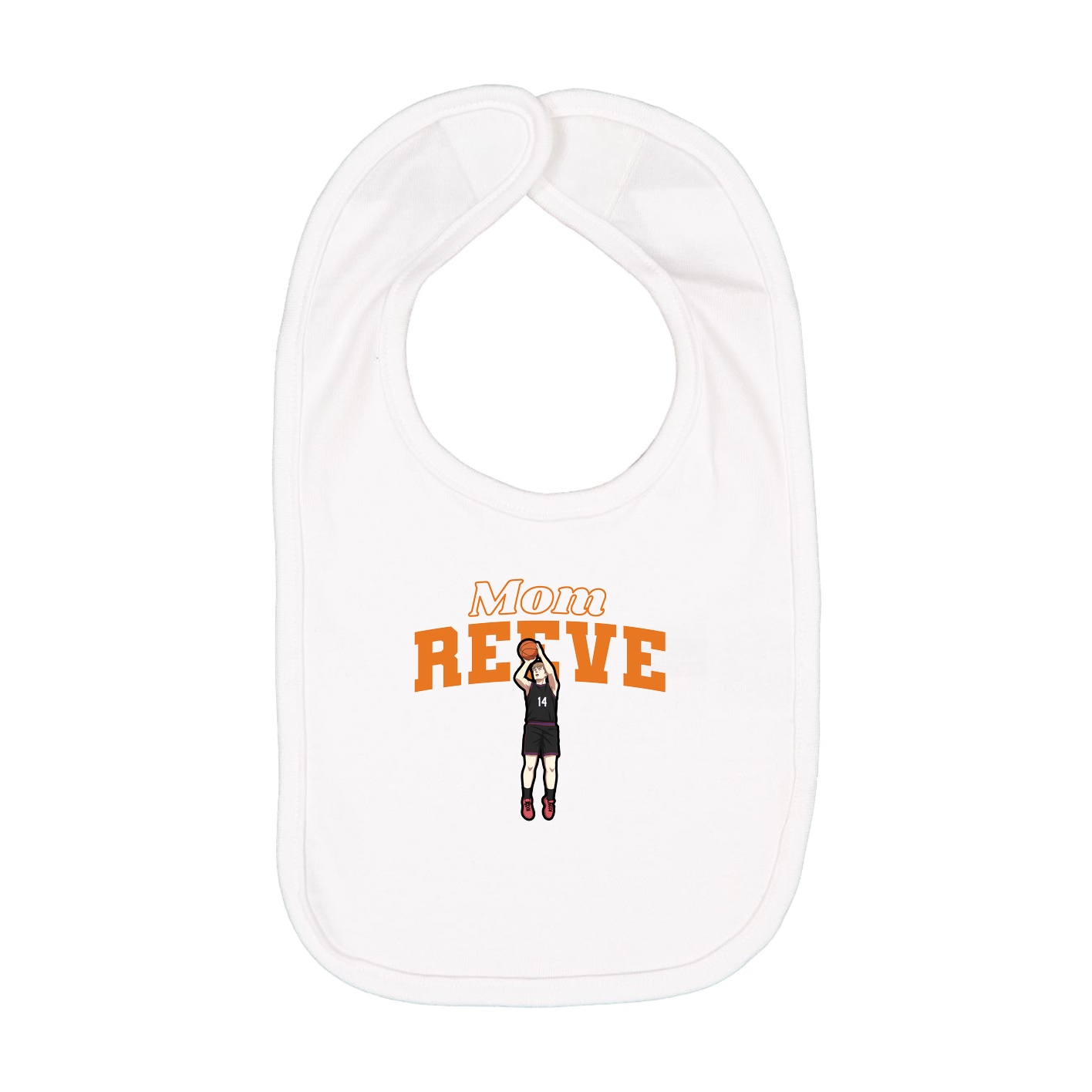 Infant Bib — Mothers Day Block in White