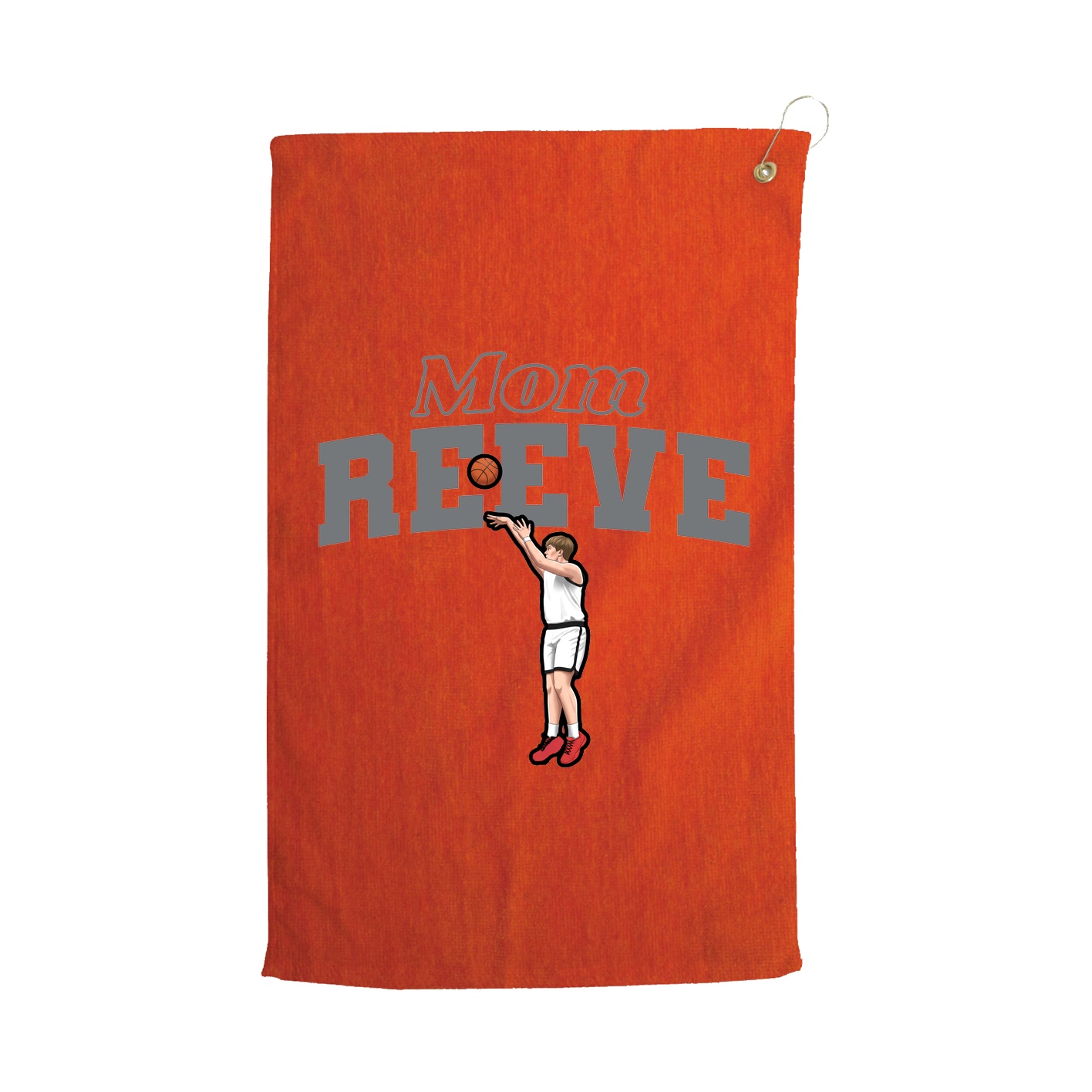 Golf Towel — Mothers Day Block in Orange