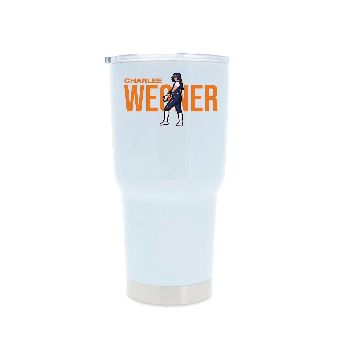 30oz Stainless Steel Tumbler — Player Name in White