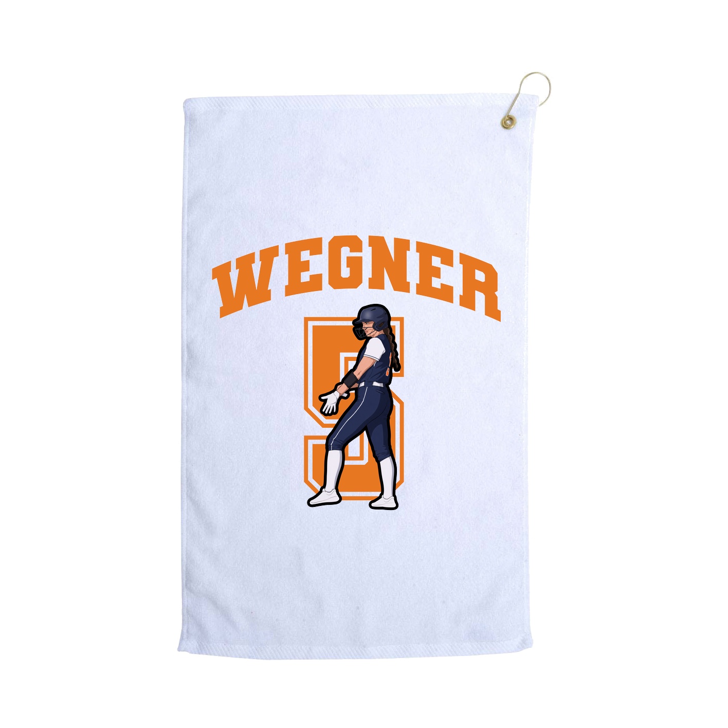 Golf Towel — Number in White