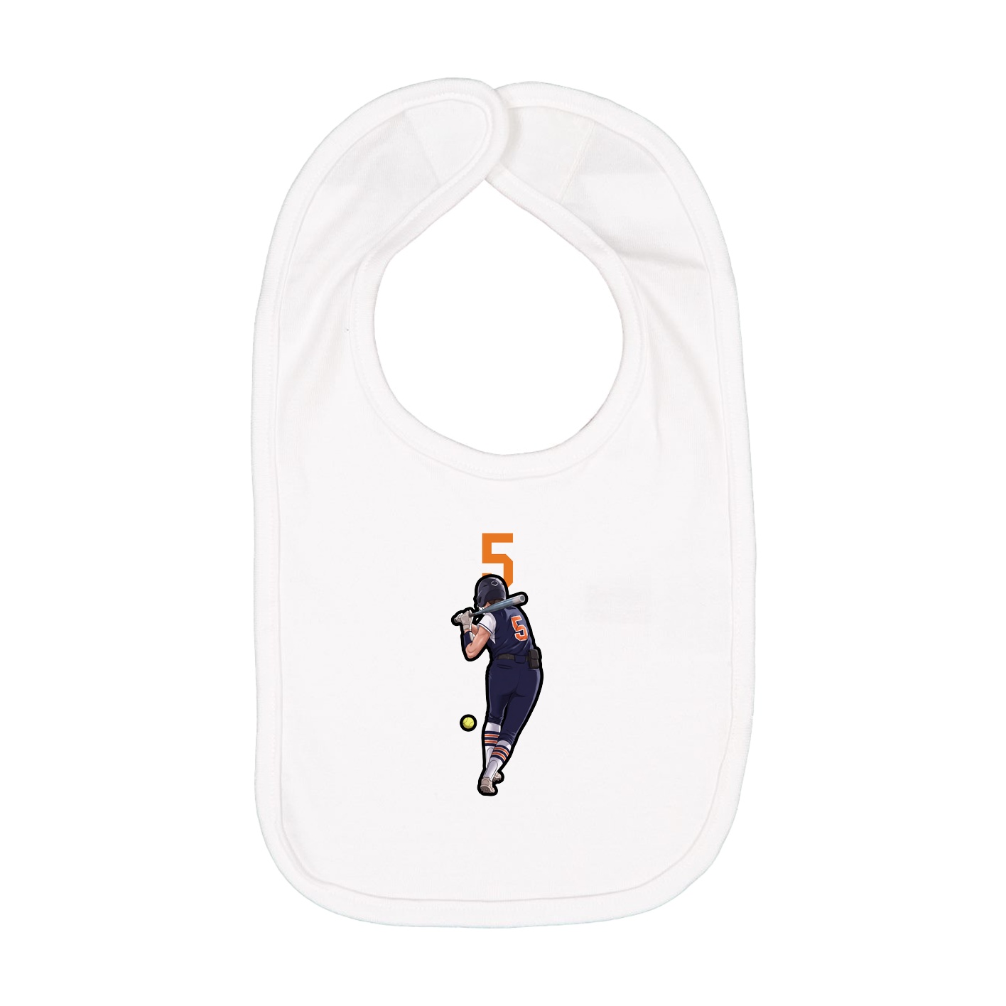 Infant Bib — Number Top in White