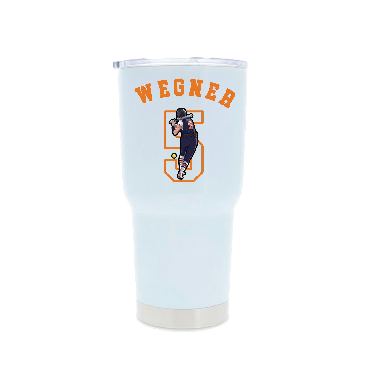 30oz Stainless Steel Tumbler — Shirsey Arch in White