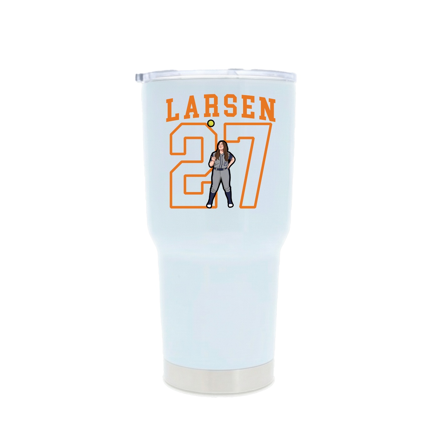 30oz Stainless Steel Tumbler — Shirsey in White