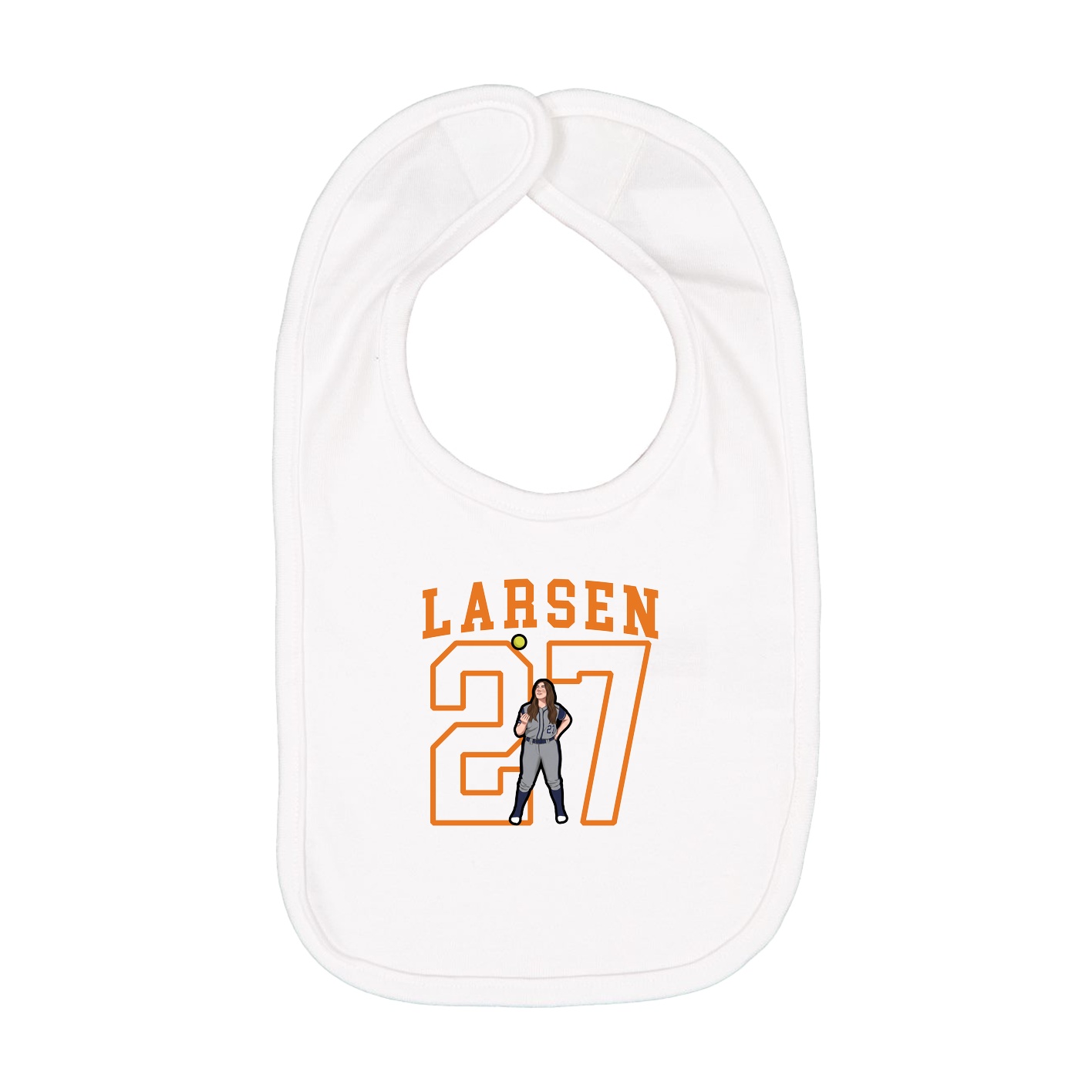 Infant Bib — Shirsey in White
