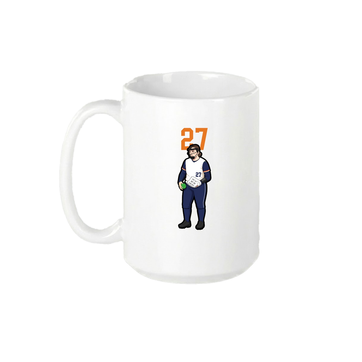 15oz Coffee Mug — Number Top in White
