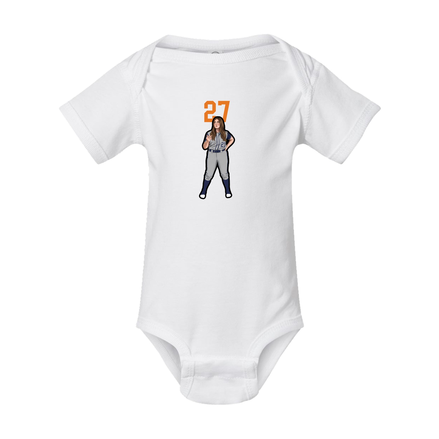 Baby Onesie — Number Top in White