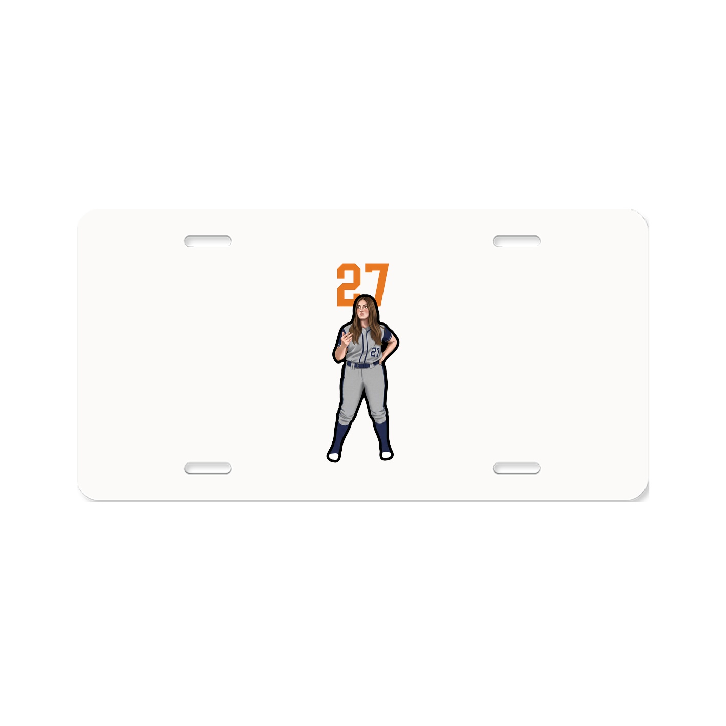 License Plate — Number Top in Classic