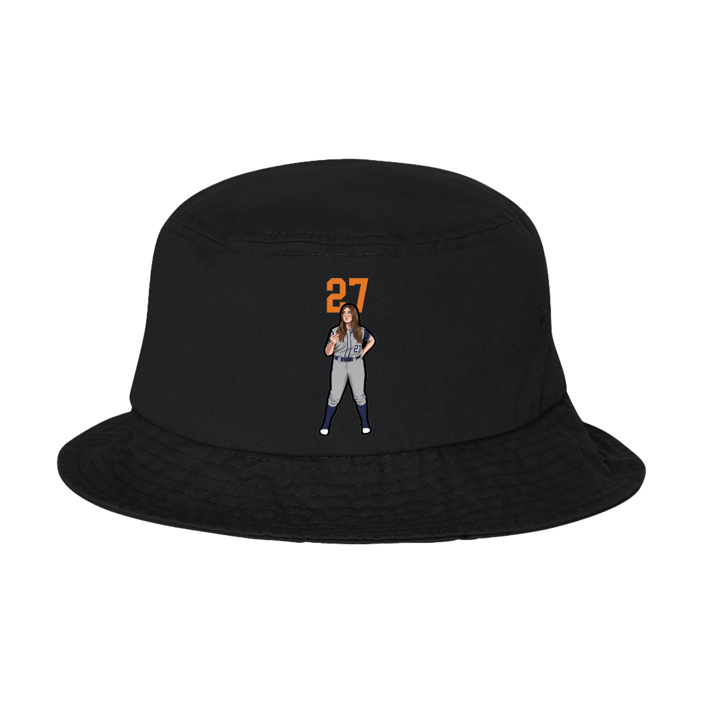 Bucket Cap — Number Top in Black