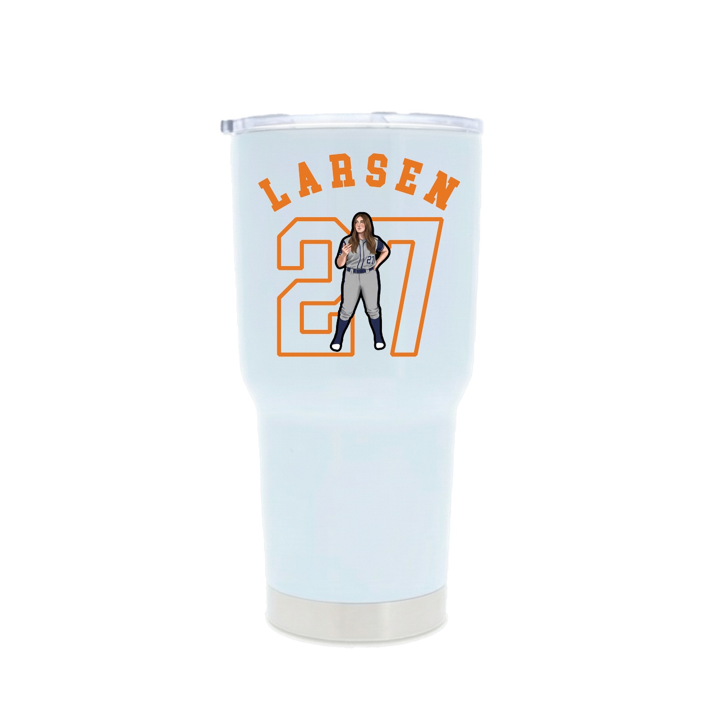 30oz Stainless Steel Tumbler — Shirsey Arch in White