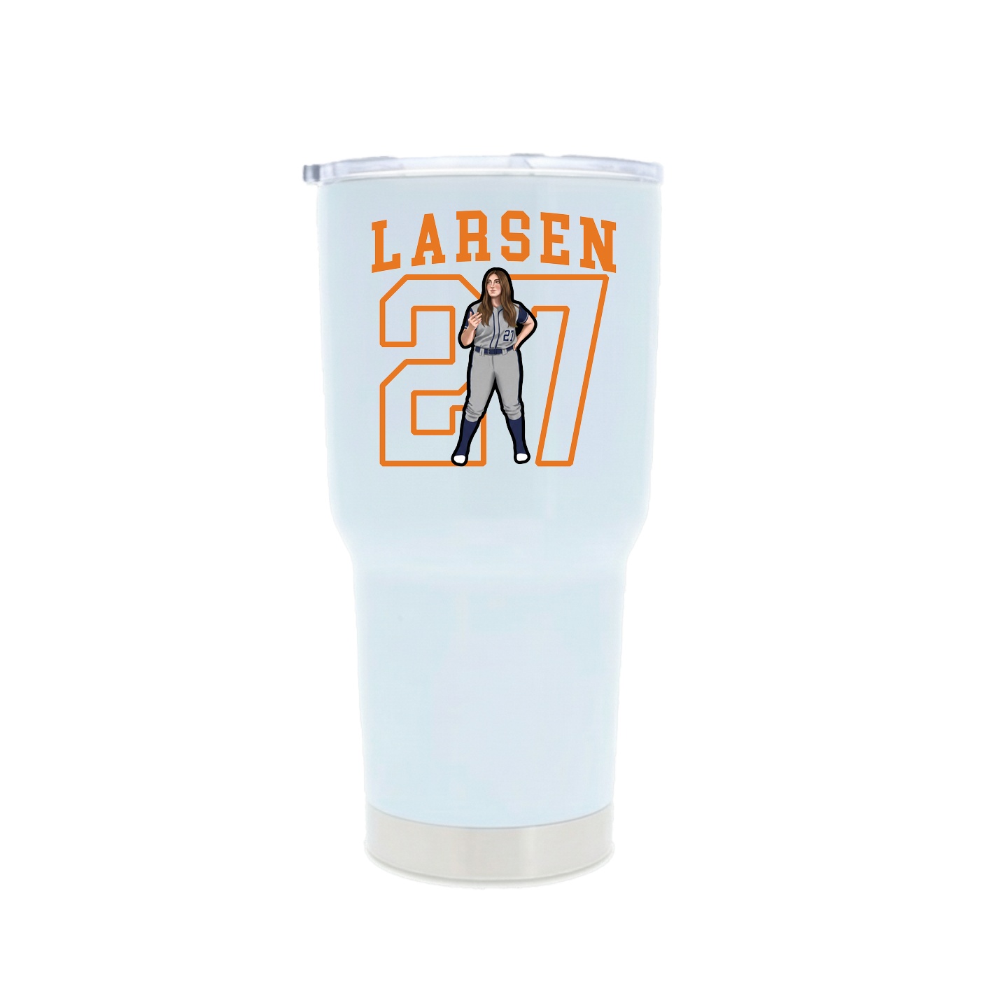 30oz Stainless Steel Tumbler — Shirsey in White