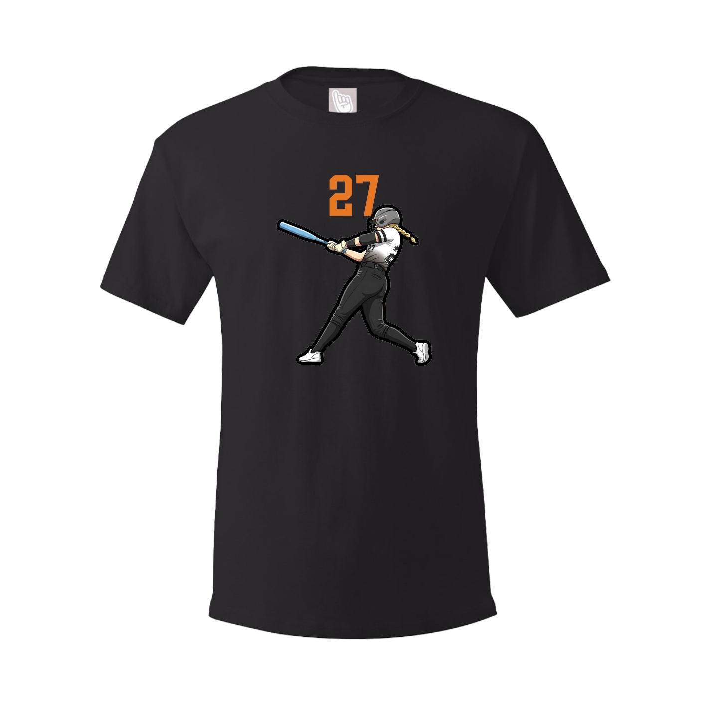 Youth Tee — Number Top in Black