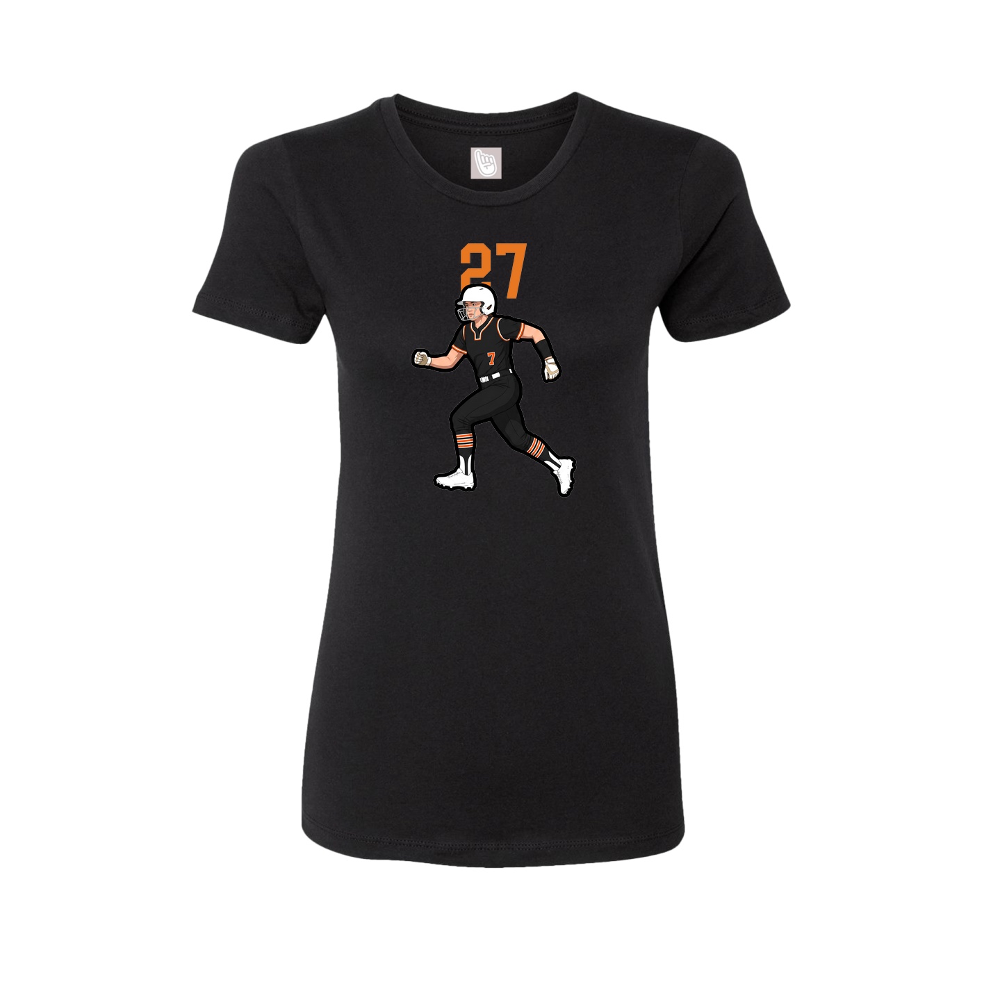 Womens Tee — Number Top in Black