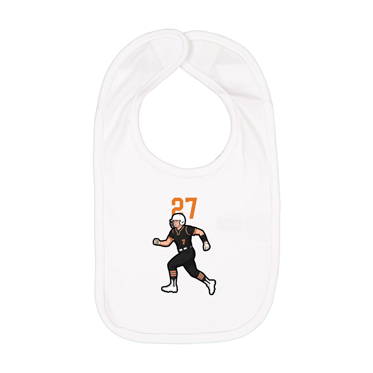 Infant Bib — Number Top in White
