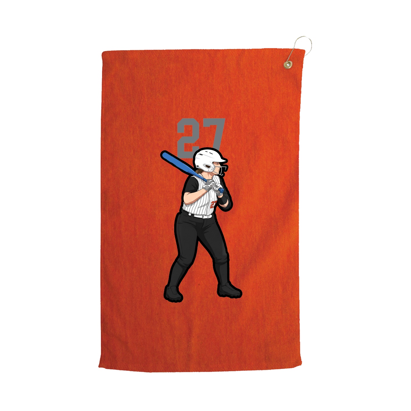 Golf Towel — Number Top in Orange