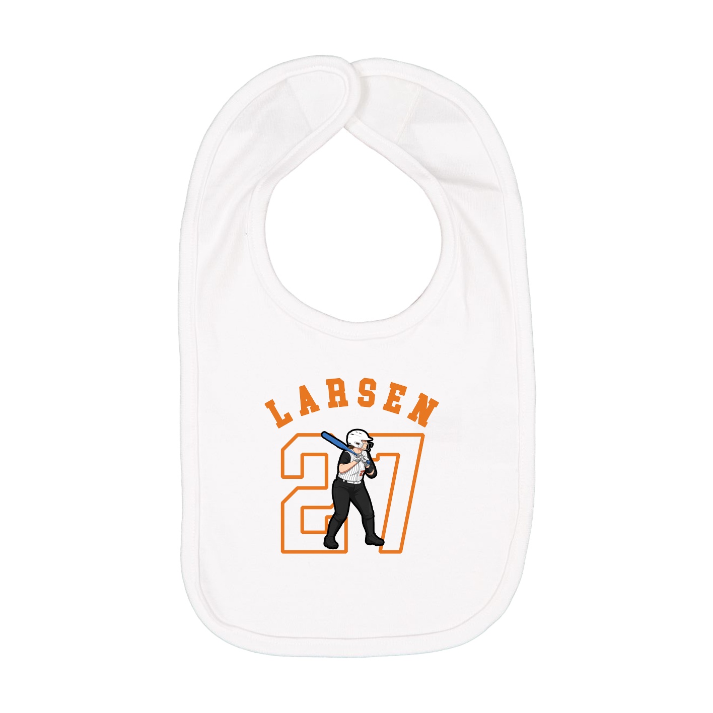 Infant Bib — Shirsey Arch in White