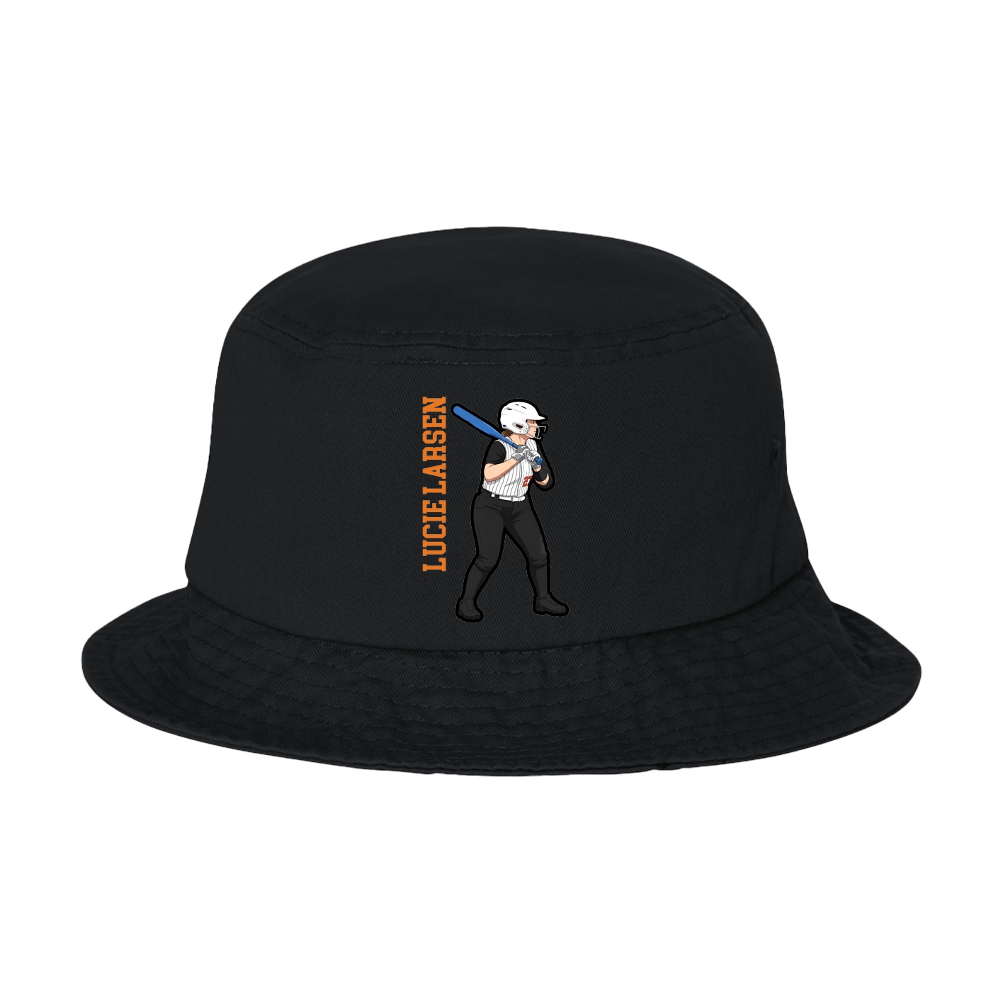 Bucket Cap — Name Vertical in Black
