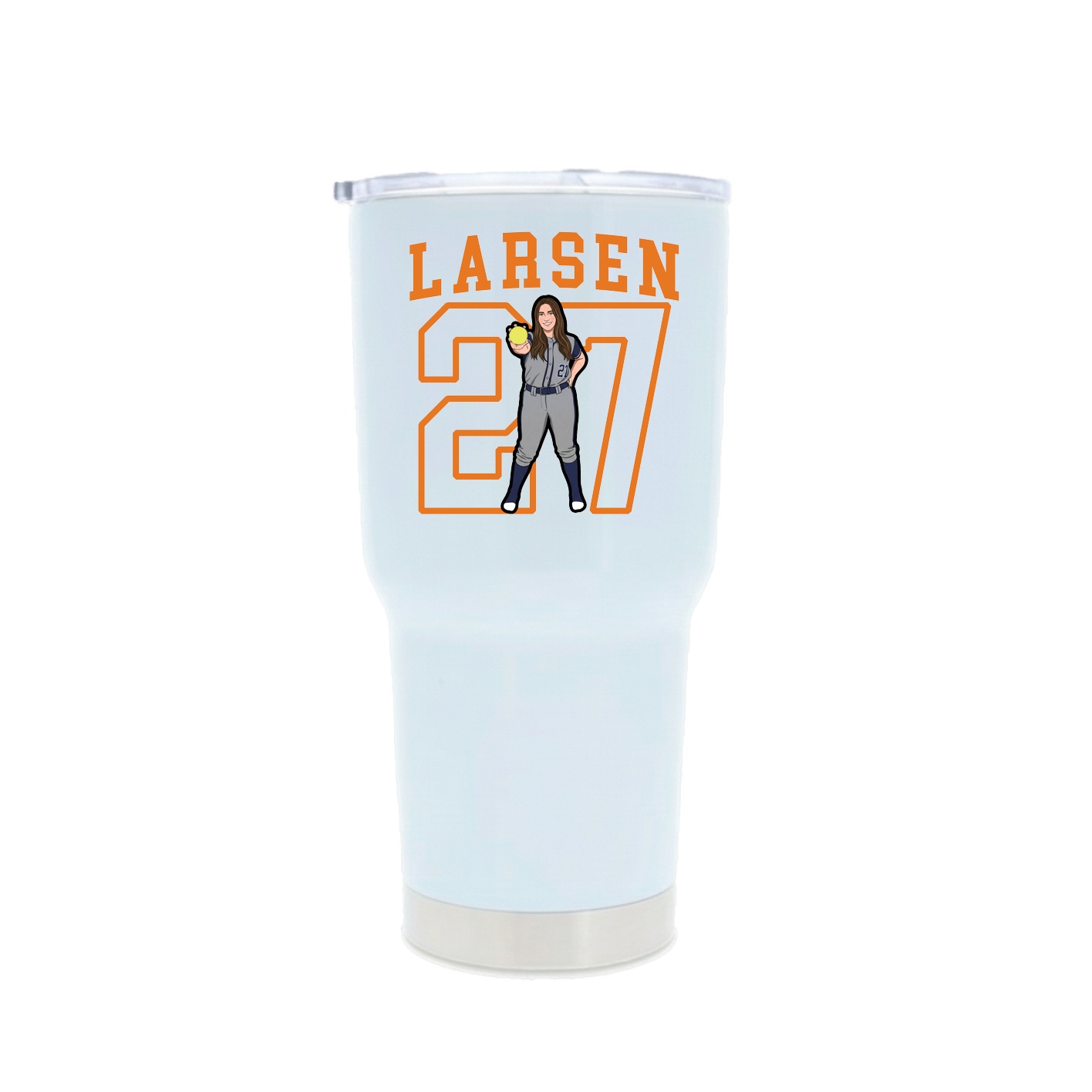 30oz Stainless Steel Tumbler — Shirsey in White