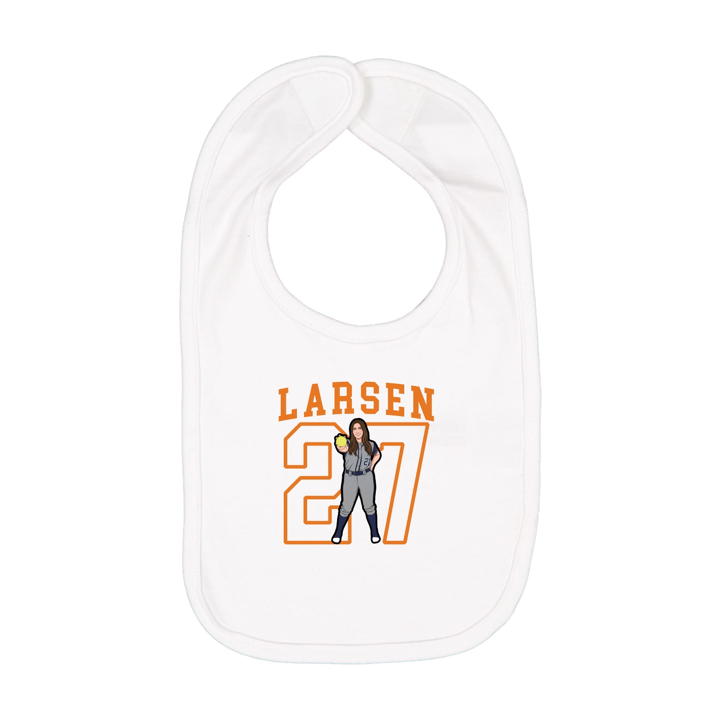 Infant Bib — Shirsey in White